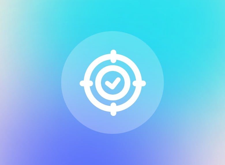 Gradient blue accurate and lifelike icon