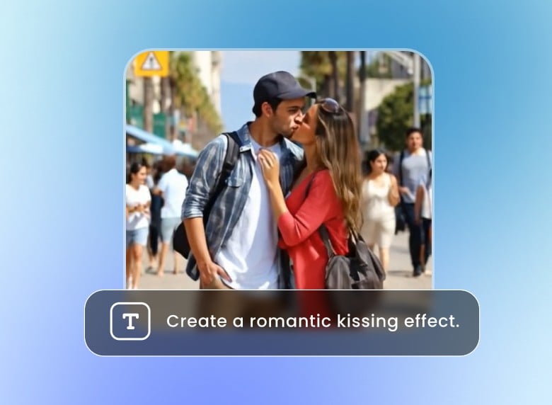Step 2 enter prompts to customize kissing gestures and details